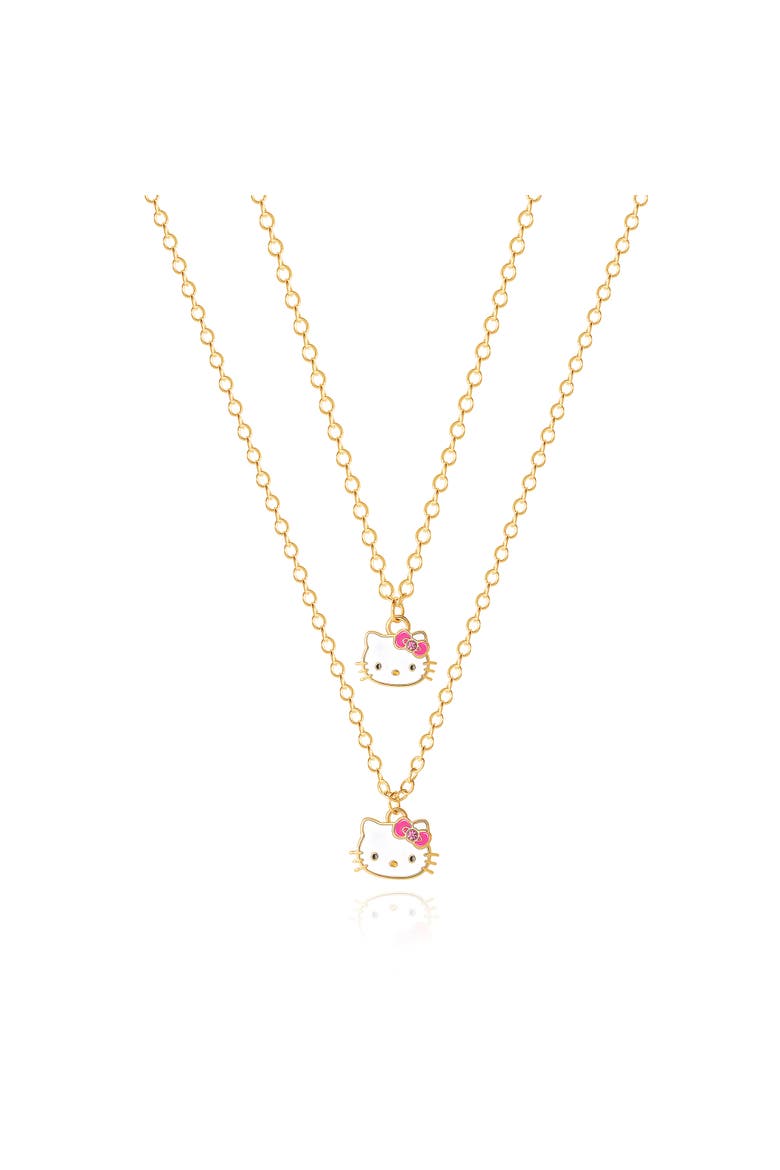 Duo Necklace Set, One Large One Small, Main, color, Gold