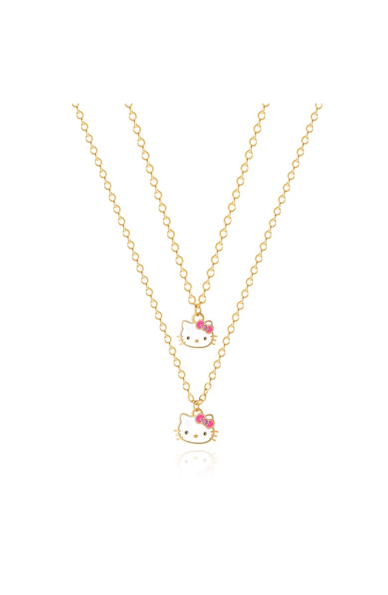 Hello Kitty Duo Necklace Set, One Large One Small, Main, color, Gold