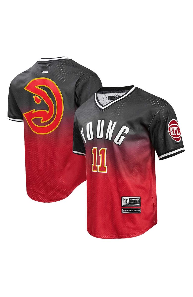 PRO STANDARD Men's Post Trae Young Black/Red Atlanta Hawks Ombre Name & Number T-Shirt, Main, color, Black