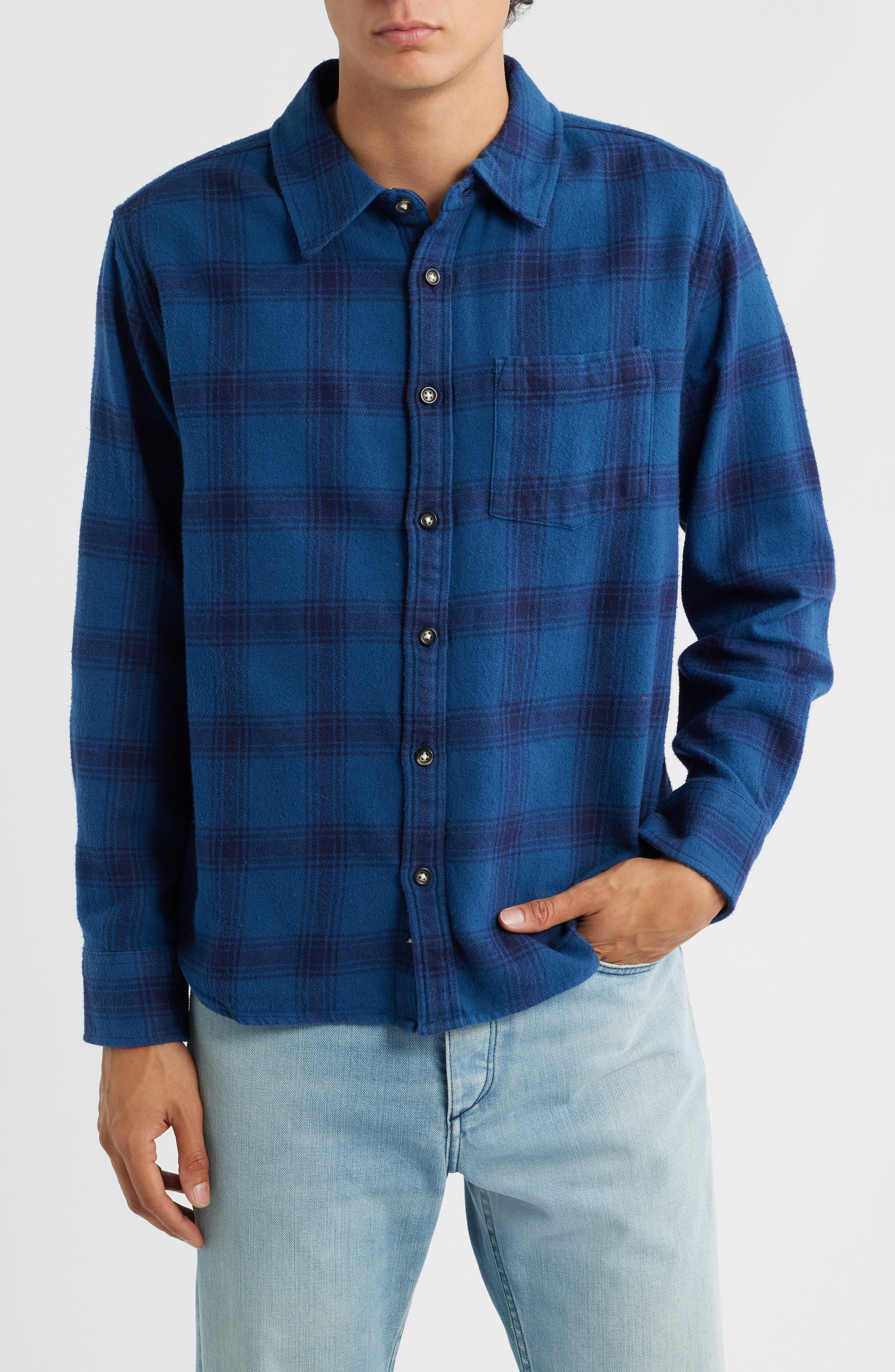 Corridor Appalachian Plaid Cotton Flannel Button-Up Shirt