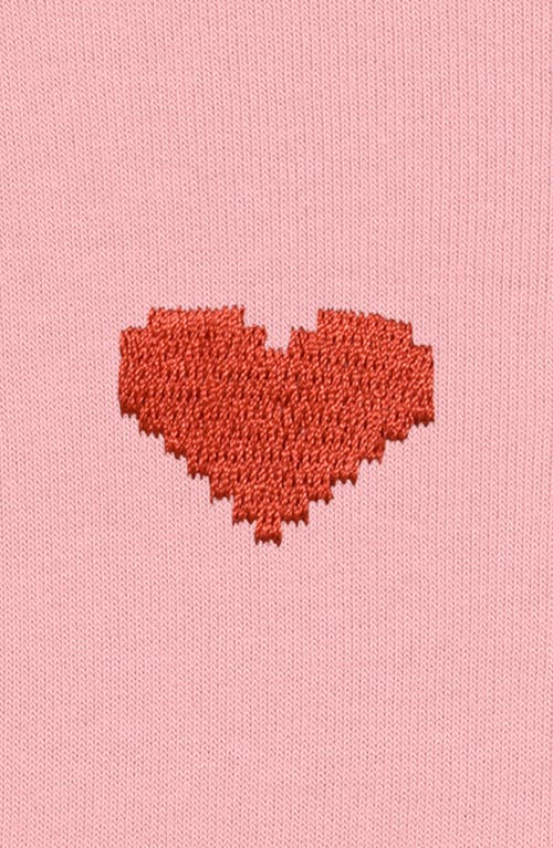 DALIX DALIX PIXEL HEART CROPPED HOODIE 