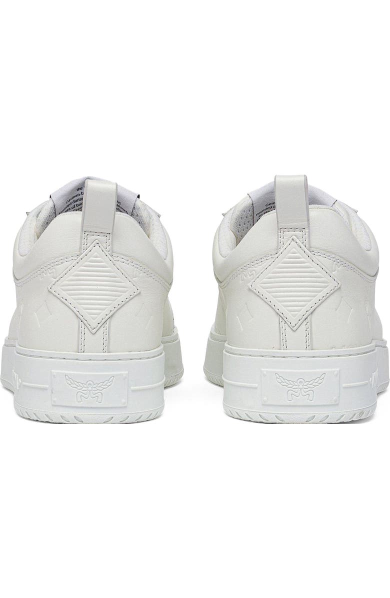 MCM Neo Terrain Lo Sneakers in Monogram Leather, Alternate, color, Grey