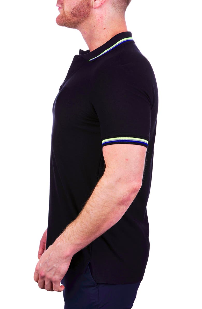 Maceoo MozartTip Black Piqué Polo, Alternate, color, Black