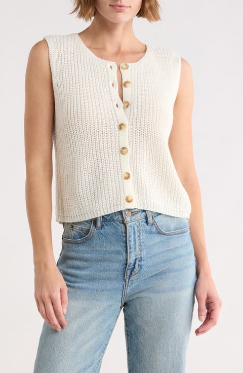 Button-Up Sweater Tank