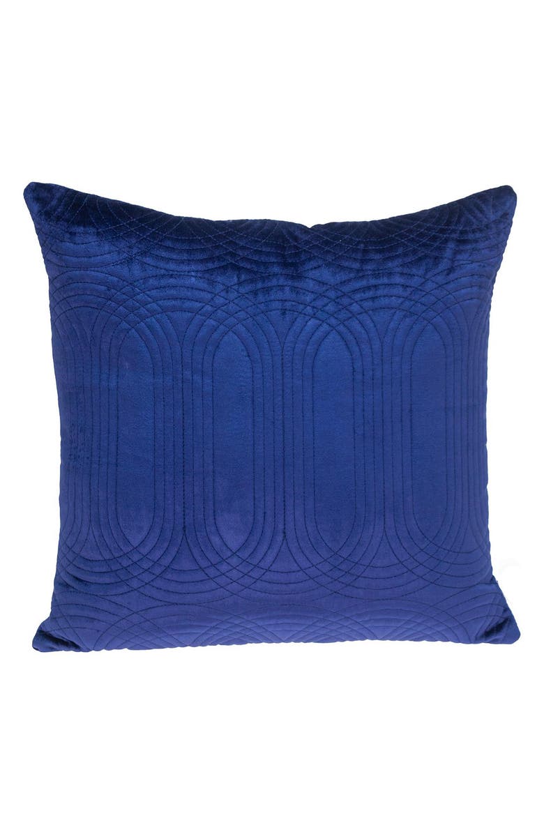 PARKLAND COLLECTION Iphis Topstitched Throw Pillow, Main, color, Blue