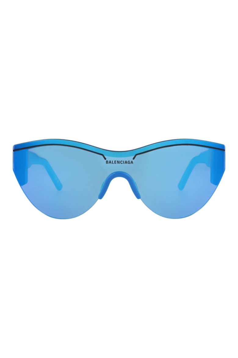 99mm Shield Mirrored Sunglasses, Main, color, LIGHT BLUE