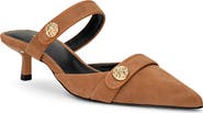 L'AGENCE Gilliane Mary Jane Pointed Toe Kitten Heel Mule