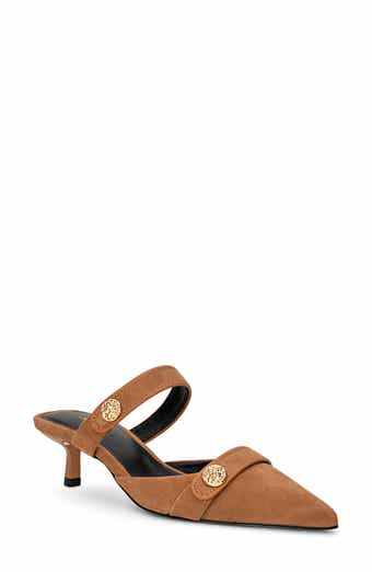 L'AGENCE Gilliane Mary Jane Pointed Toe Kitten Heel Mule