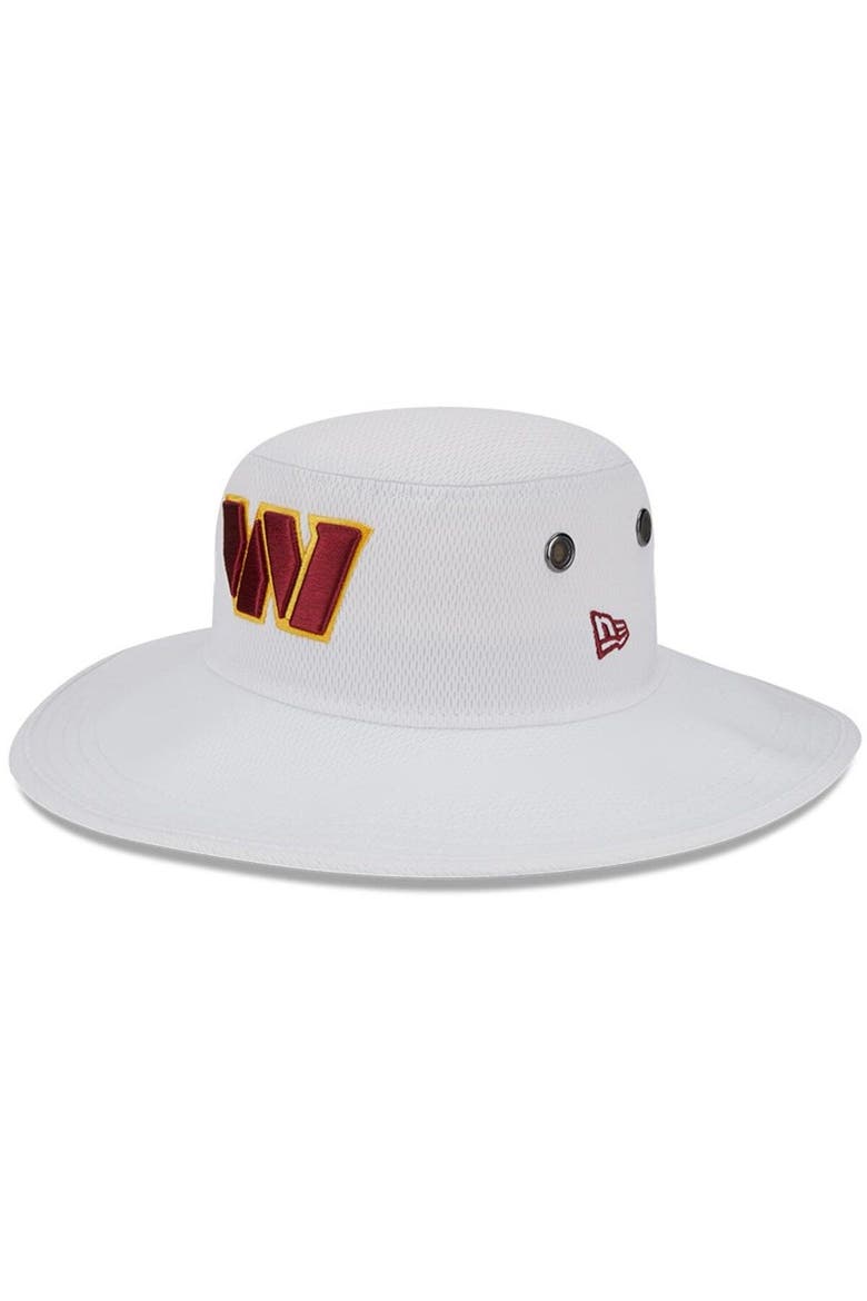 Men's New Era White Washington Commanders 2023 NFL Training Camp Panama Bucket Hat, Main, color, White