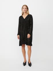 Masai Copenhagen Long Sleeve V-Neck A-Line Dress