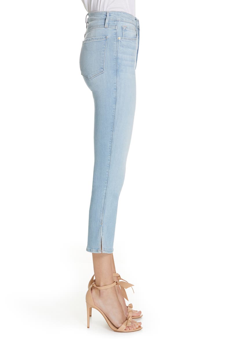 Le Sylvie Slit Hem Crop Slim Jeans, Alternate, color, SUPERSTAR