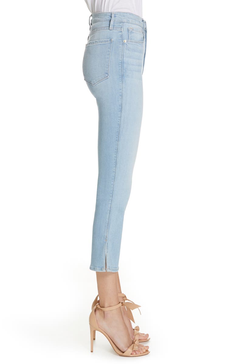 FRAME Le Sylvie Slit Hem Crop Slim Jeans, Alternate, color, 