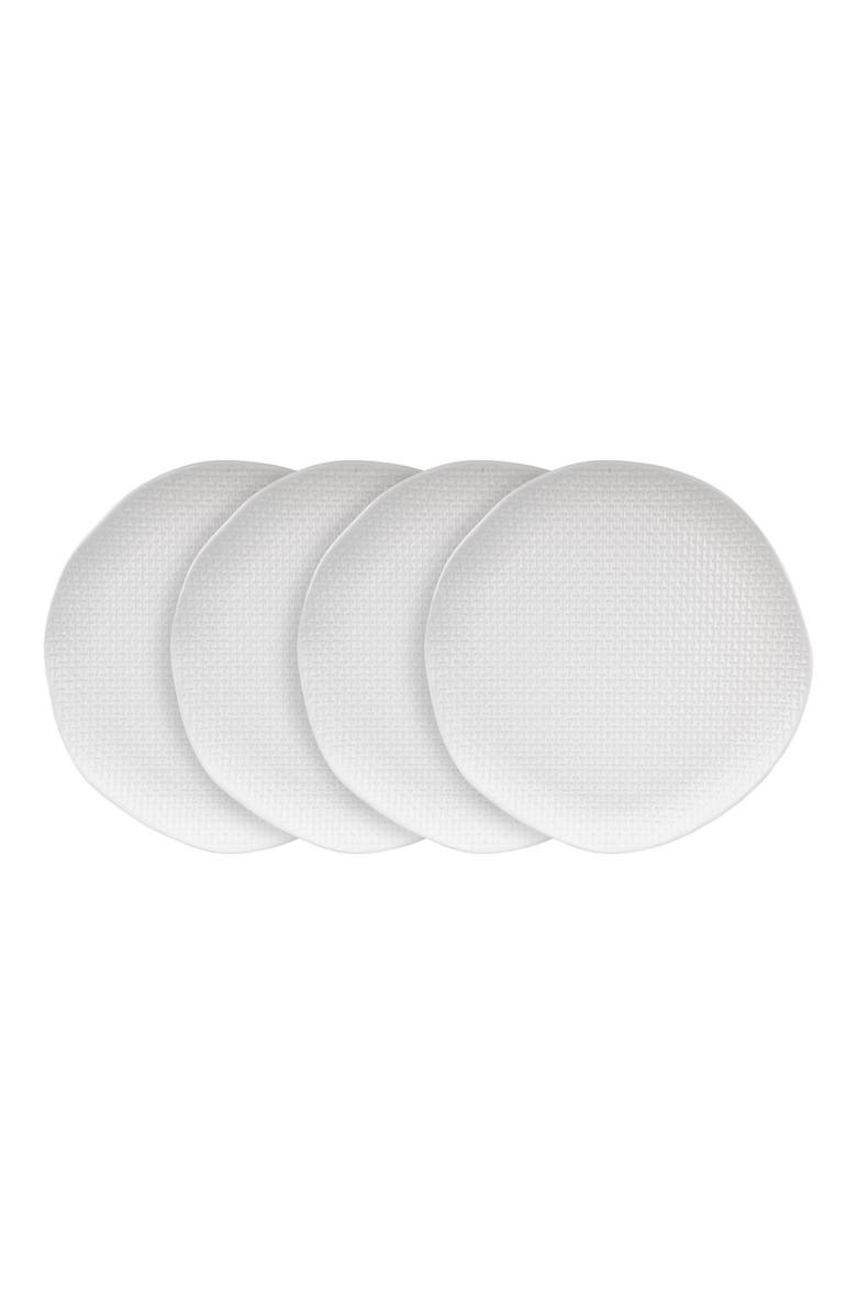 Stone Lain Abigael Stoneware 4-Piece Dinner Plate Set, Main, color, White