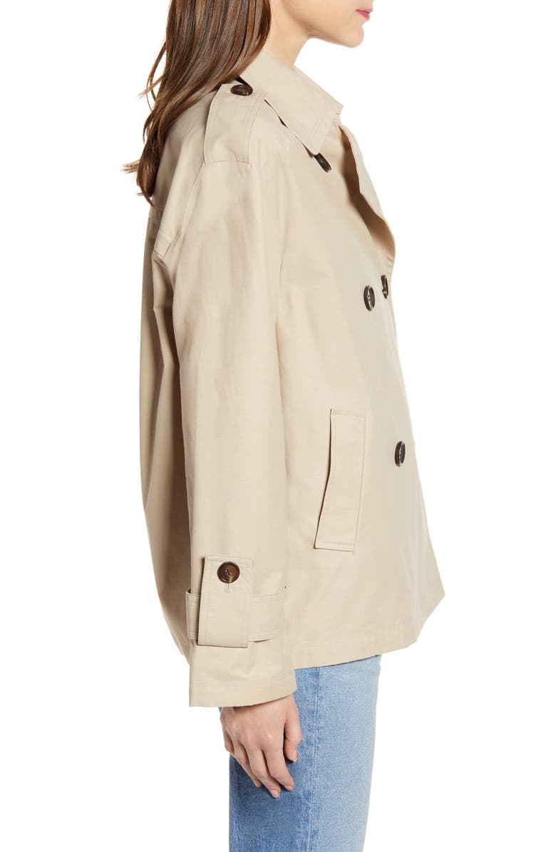 Something Navy Double Breasted Crop Jacket, Alternate, color, 