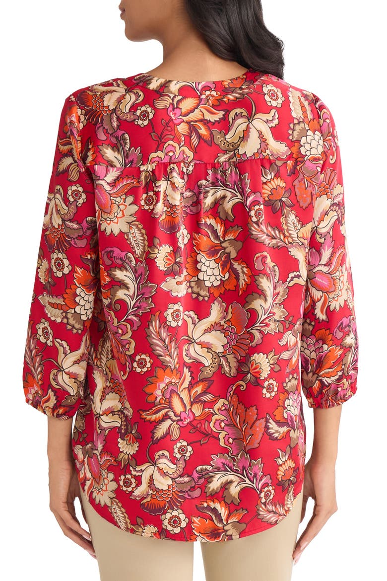 Floral Top, Alternate, color, DEEP ROUGE MULTI