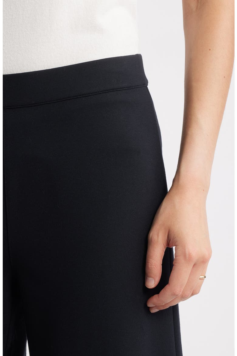High Waist Wide Leg Ponte Pants, Alternate, color, BLACK