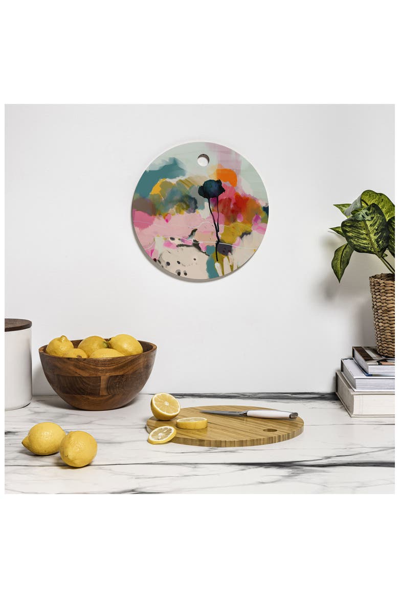Paysage Abstract Cutting Board, Alternate, color, GREEN MULTI