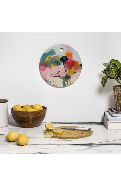 Deny Designs Paysage Abstract Cutting Board In Green Multi