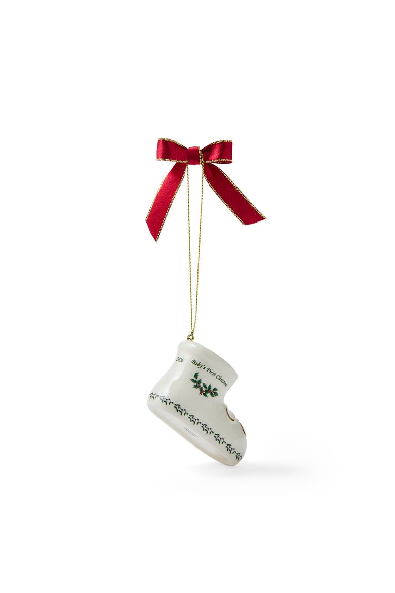 Christmas Tree Baby 1st Bootie Ornament Dated 2026, Alternate, color, Multi