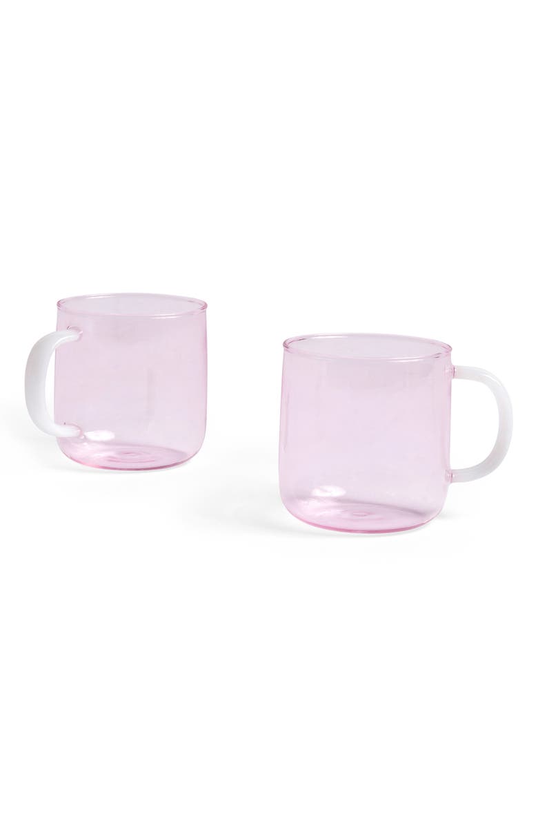 HAY Set of 2 Glass Mugs, Main, color,