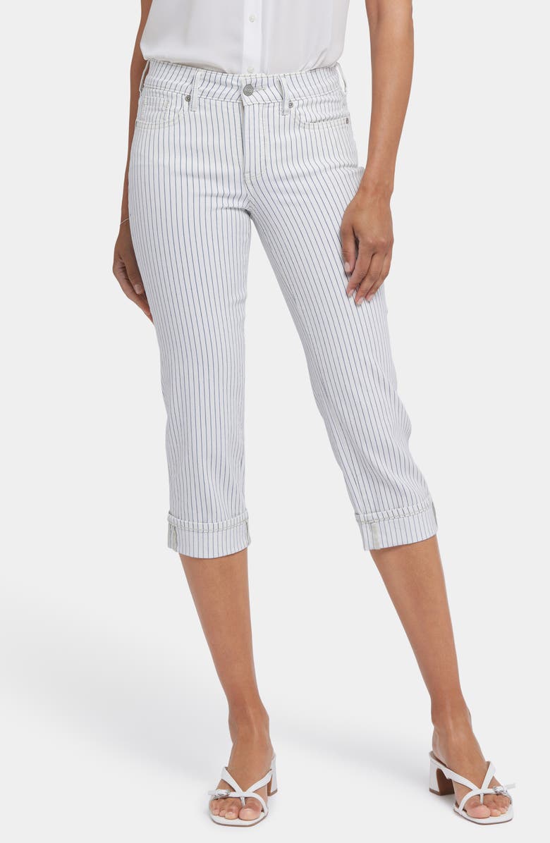 NYDJ Marilyn Cool Embrace Straight Crop Jeans, Main, color, Palencia Stripe