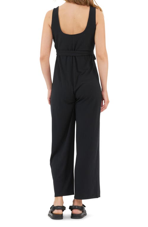 Ripe Maternity Bobby Rib Maternity Jumpsuit In Black
