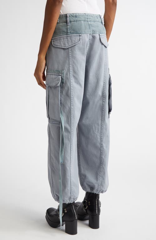 R13 Cropped Cargo Pants In Blue