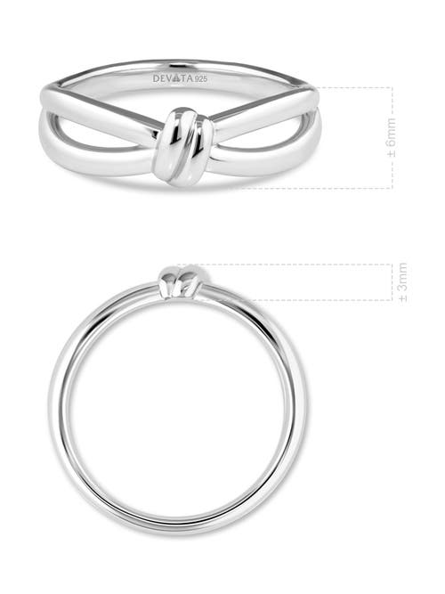 Devata Love Knot Ring In Metallic