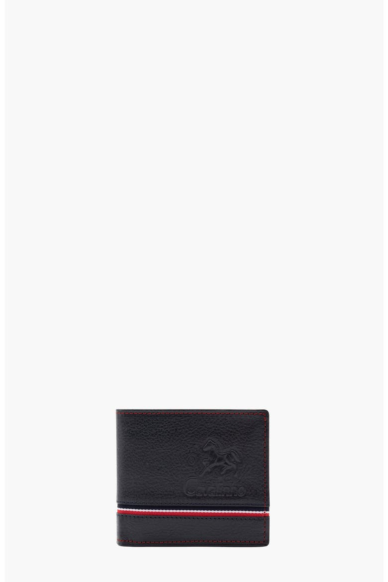The Sailor Trifold Leather Wallet 517, Main, color, Navy