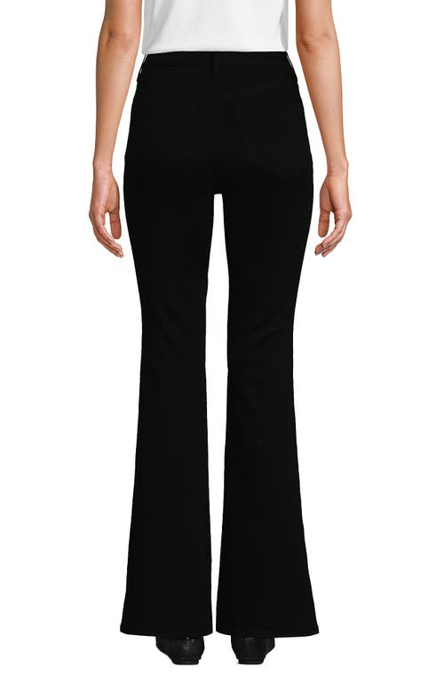 Lands' End Denim High Rise Skinny Flare Jeans In Black