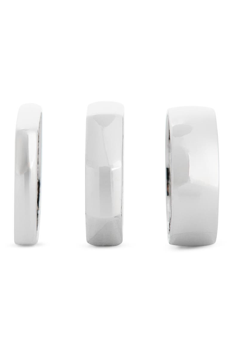 Set of 3 Assorted Stacking Rings, Alternate, color, RHODIUM