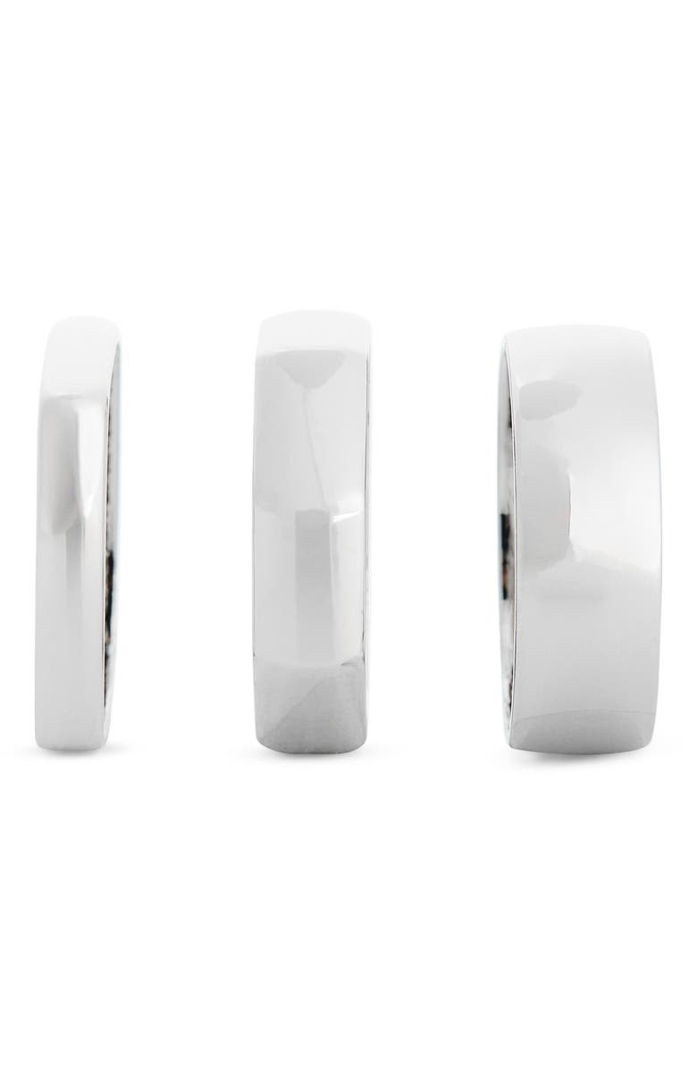 Covet Set of 3 Assorted Stacking Rings, Alternate, color, Rhodium