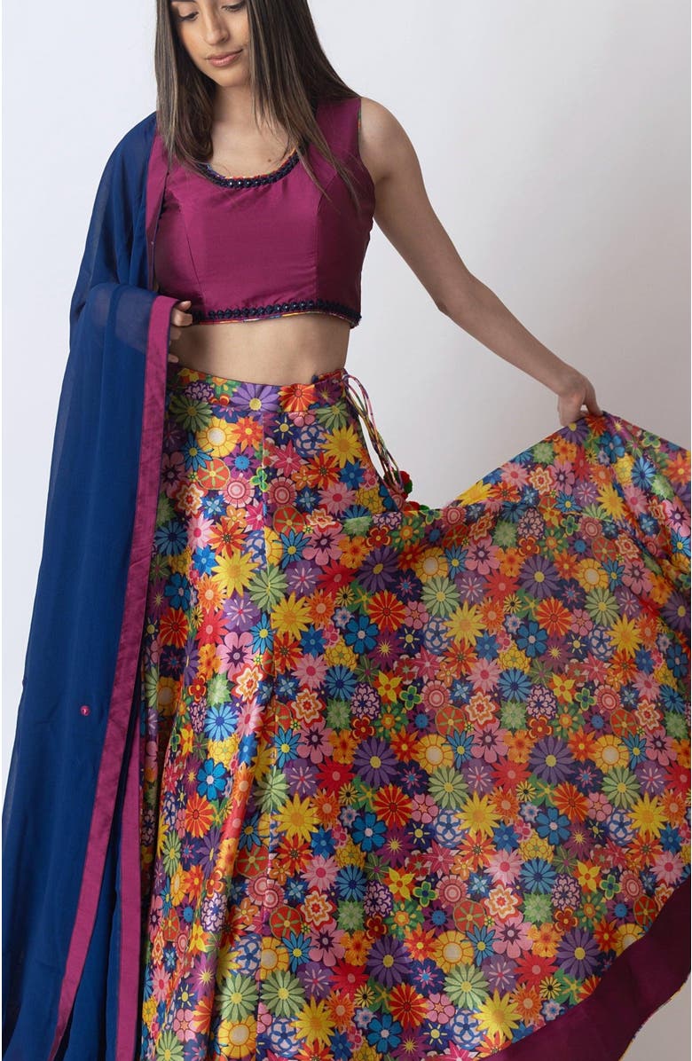 RAAS Kari Floral Chaniya Choli, Alternate, color, Purple