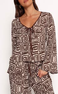 Petal & Pup Imogen Abstract Print Long Sleeve Top