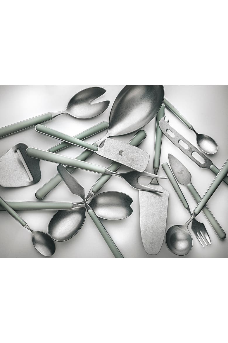 Fantasia Pewter Salad Serving Set - 2 Pieces, Alternate, color, Sage