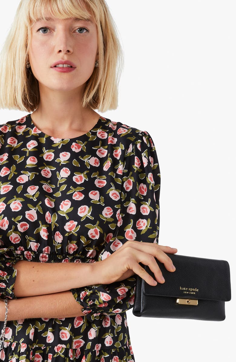 Kate Spade New York carlyle pebbled leather crossbody wallet, Alternate, color, 