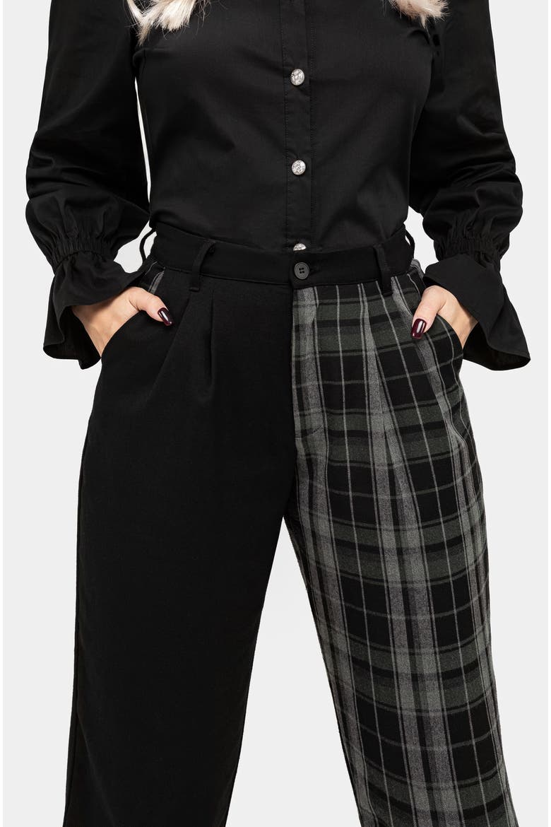 Checkmate High Waist Tapered Trousers, Alternate, color, Green
