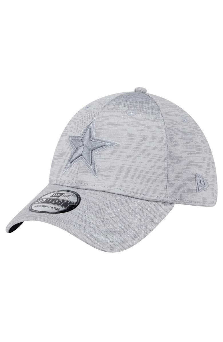New Era Men's New Era Gray Dallas Cowboys  Active Tech 39THIRTY Flex Hat, Main, color, 