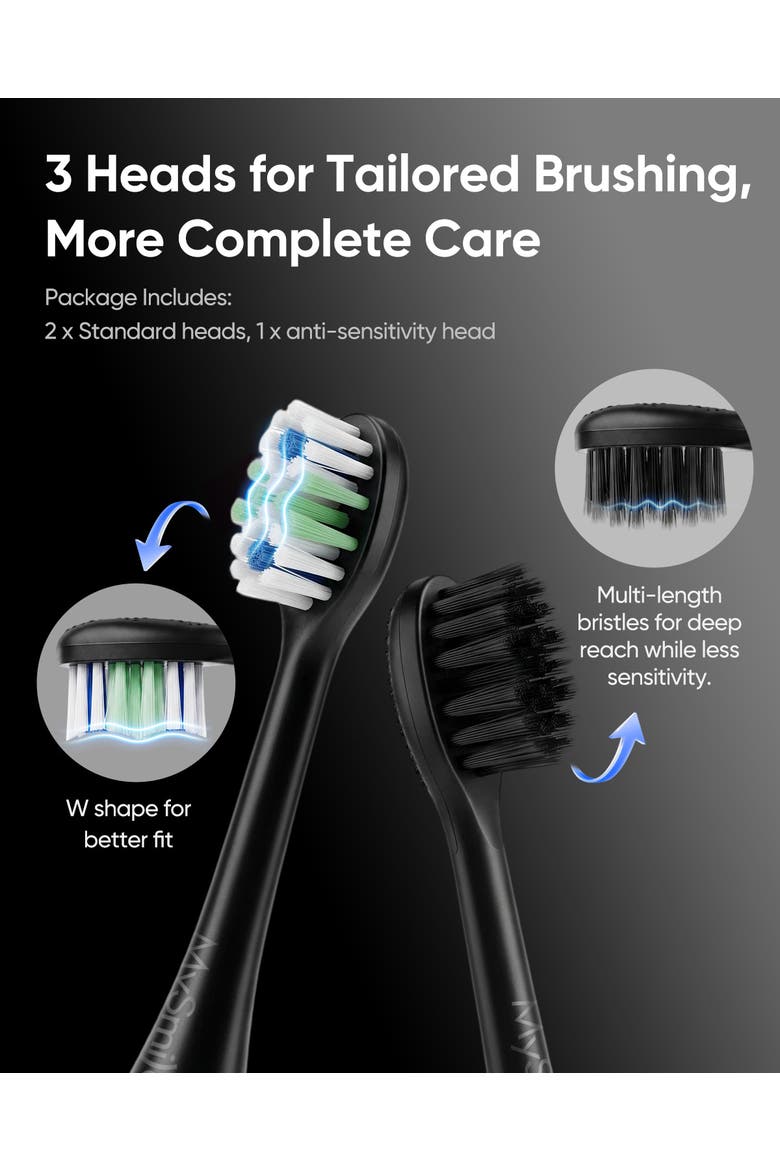 Button-Free Rechargeable Sonic Toothbrush with Pressure Sensor, Alternate, color, Glacier Noir