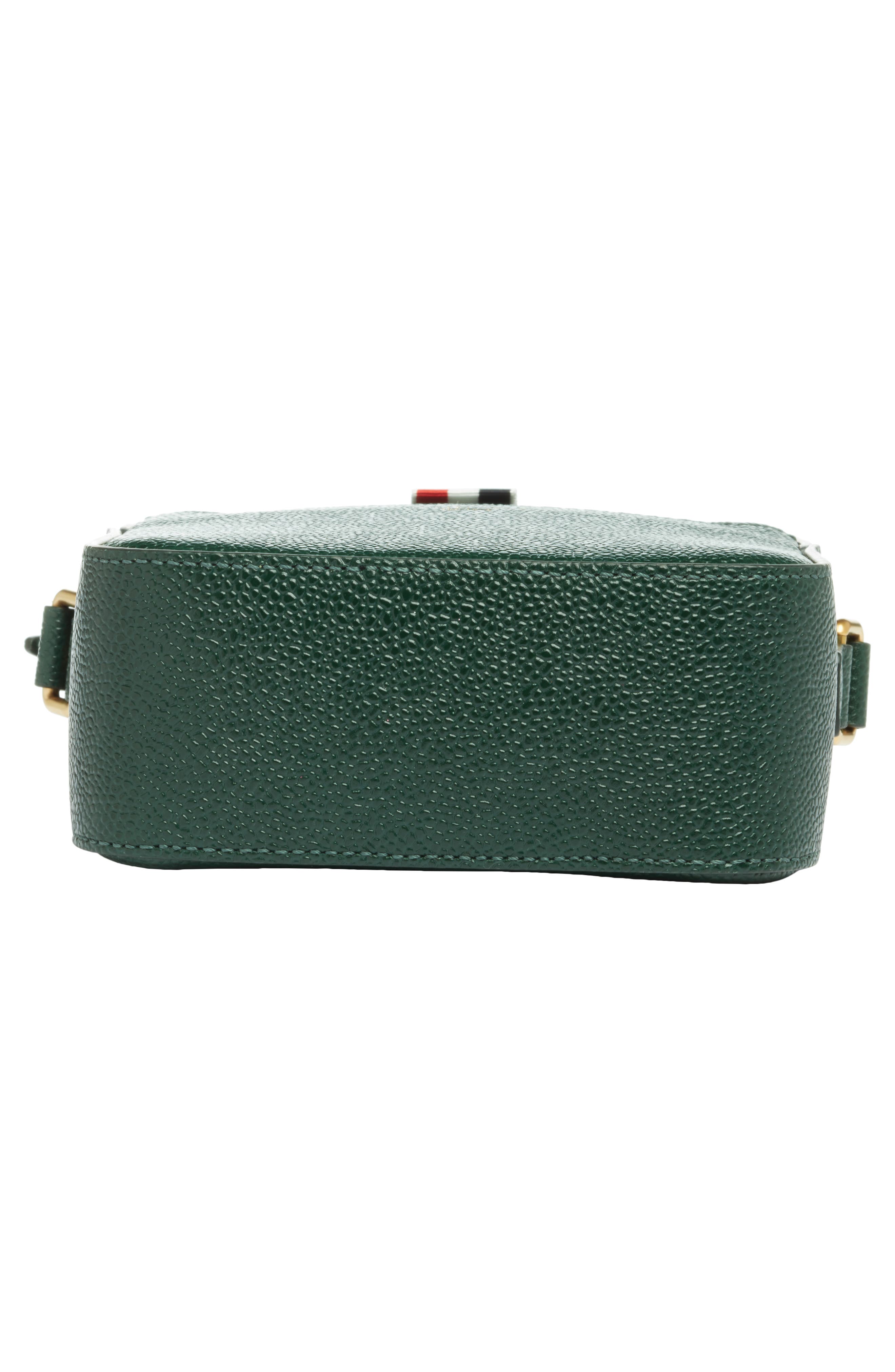 Thom Browne Leather Crossbody Camera Bag, Alternate, color, 