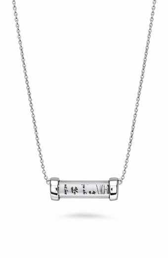 House of Frosted Friendship Tube Pendant Necklace
