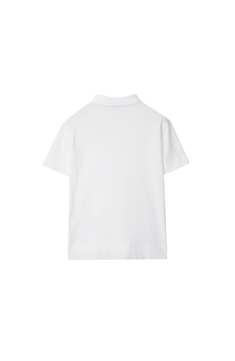 Burberry Cotton Polo Shirt, Alternate, color, White