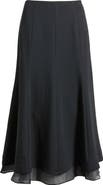 Nordstrom Seamed Layered Midi Skirt