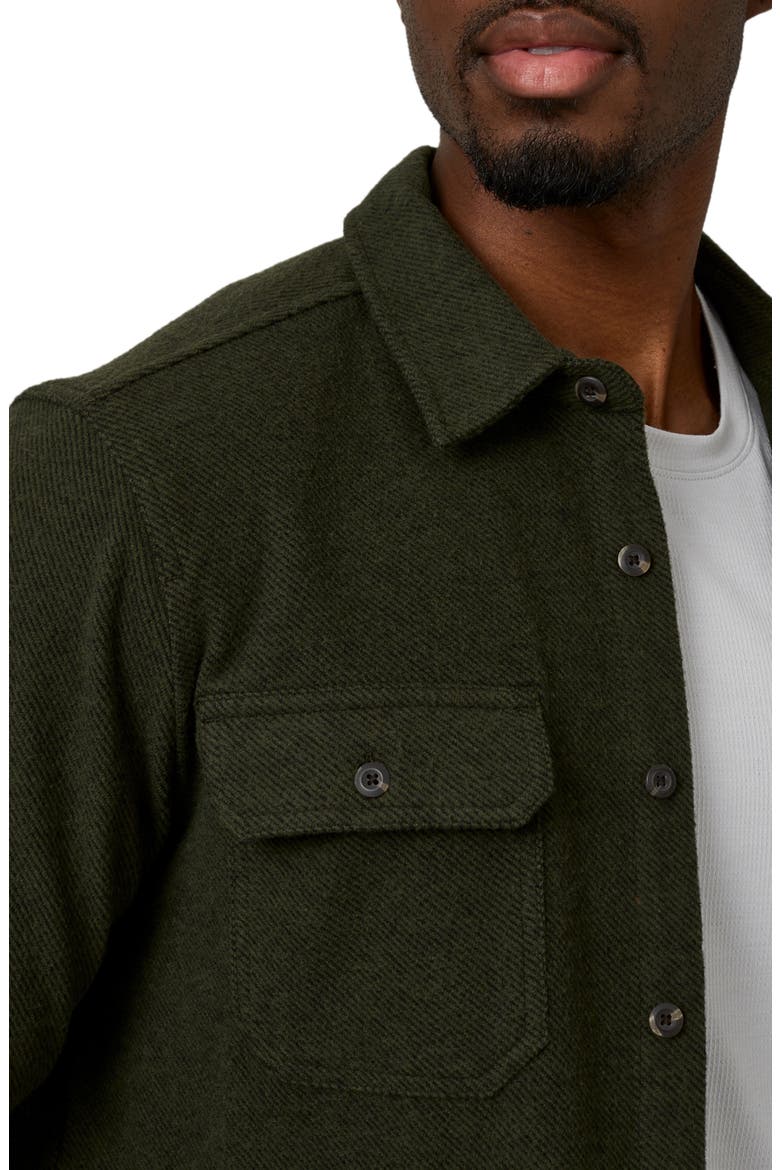 Generations Stretch Twill Button-Up Shirt, Alternate, color, DARK KHAKI