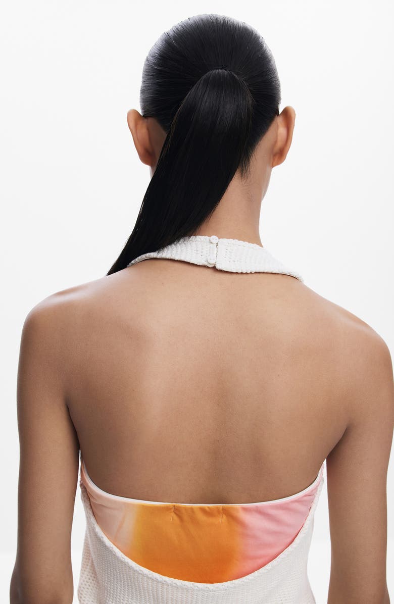 Desigual Halter Neck Max Dress, Alternate, color, Light Beige