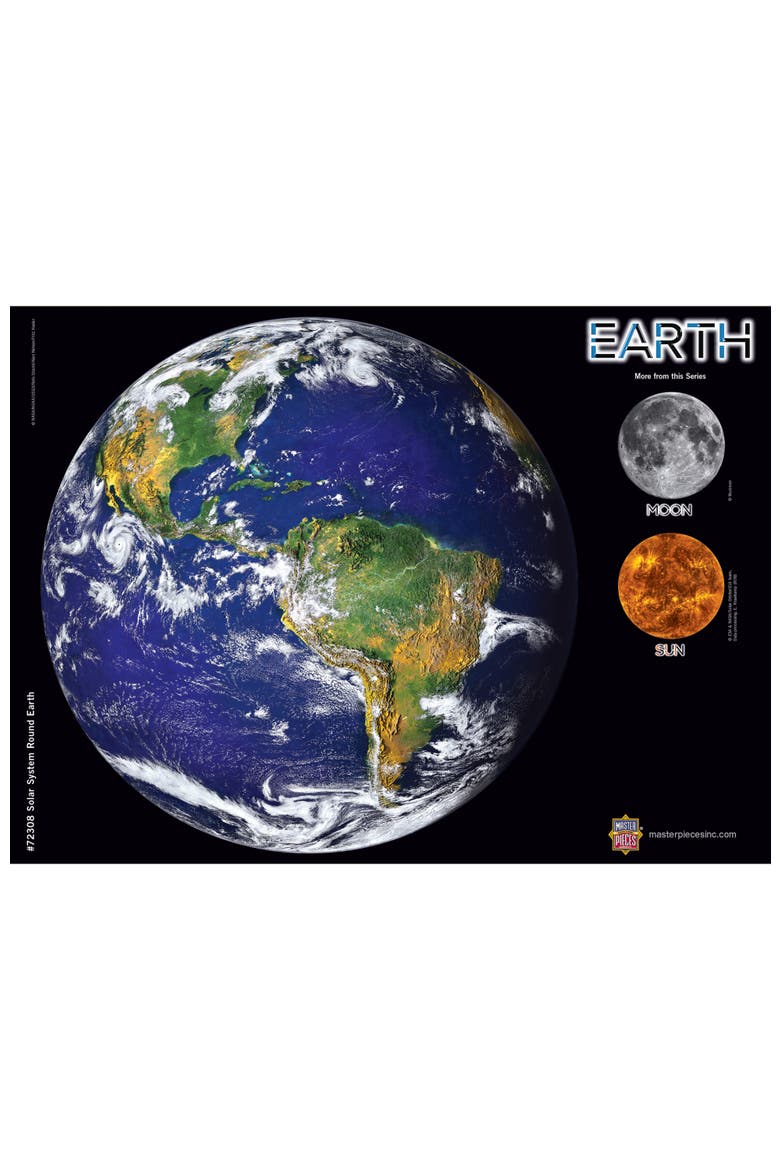 The Earth 1000 Piece Round Jigsaw Puzzle, Alternate, color, Multicolor