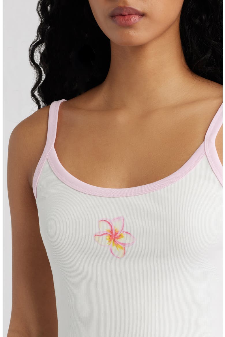 Floral Graphic Rib Scoop Neck Tank, Alternate, color, HIBISCUS PARADISE