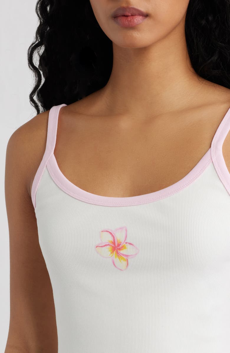 Kulani Kinis Floral Graphic Rib Scoop Neck Tank, Alternate, color, Hibiscus Paradise