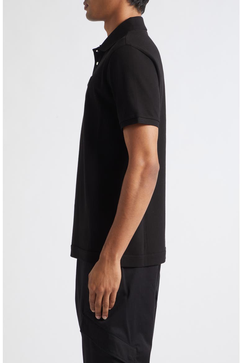 Cotton Piqué Polo, Alternate, color, BLACK