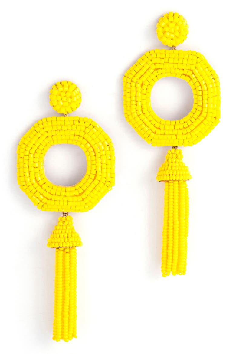 Isha Tassel Drop Earrings, Main, color, YELLOW